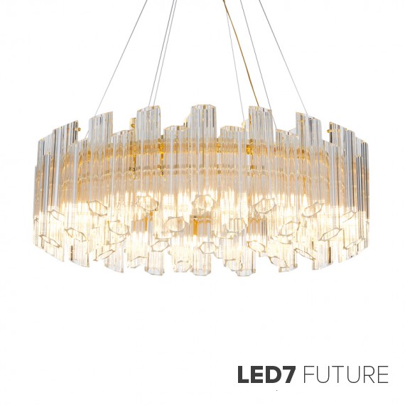 Loft Industry Modern - Crystall Pipe Chandelier